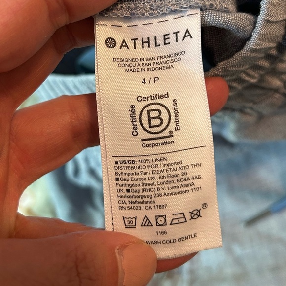 Athleta Retreat Linen Jogger in Blue Size 4 Petite - Picture 8 of 10